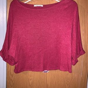 Red crop top